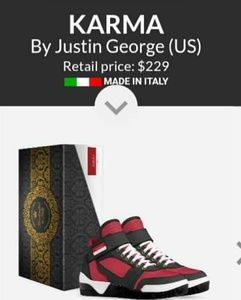 Hand crafted Italian leather hi-top sneakers